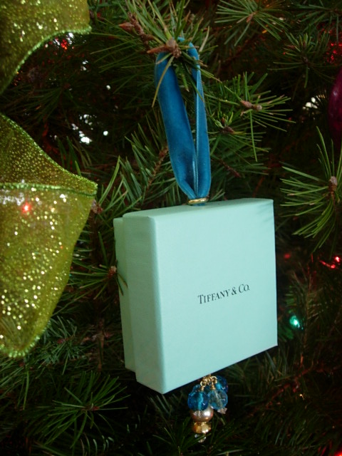 Tiffany Box Christmas Ornament How to make a Christmas Ornament out of a Tiffany Jewelers Box