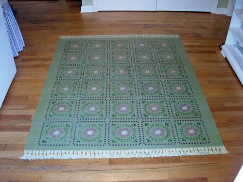 How To Paint A Rug On Your Floor In My Own Style Painted Floor Rug