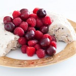 Semifreddo-with-berries on a plate