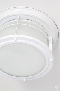 DIY glossy white nautical ceiling fixture
