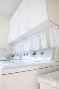 how to hide washer and dryer connections on a wall in a laundry room