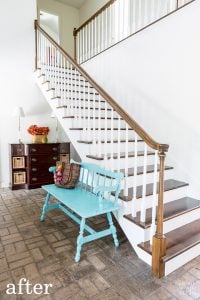 Updated staircase makeover on a budget