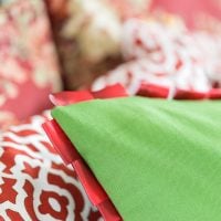 How to use ribbon to make decorative trim for a pillow.