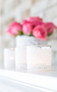 Valentine Paper Doily Candles