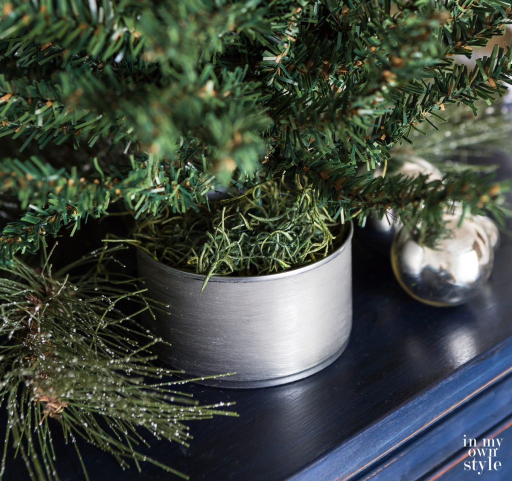 Mini Christmas Tree Base Styling Hack - In My Own Style