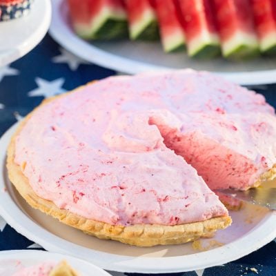 Whipped Strawberry Cream Pie
