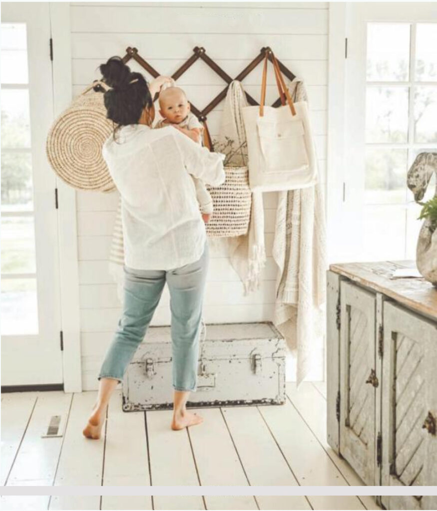 Liz Marie Galvan and son in her home