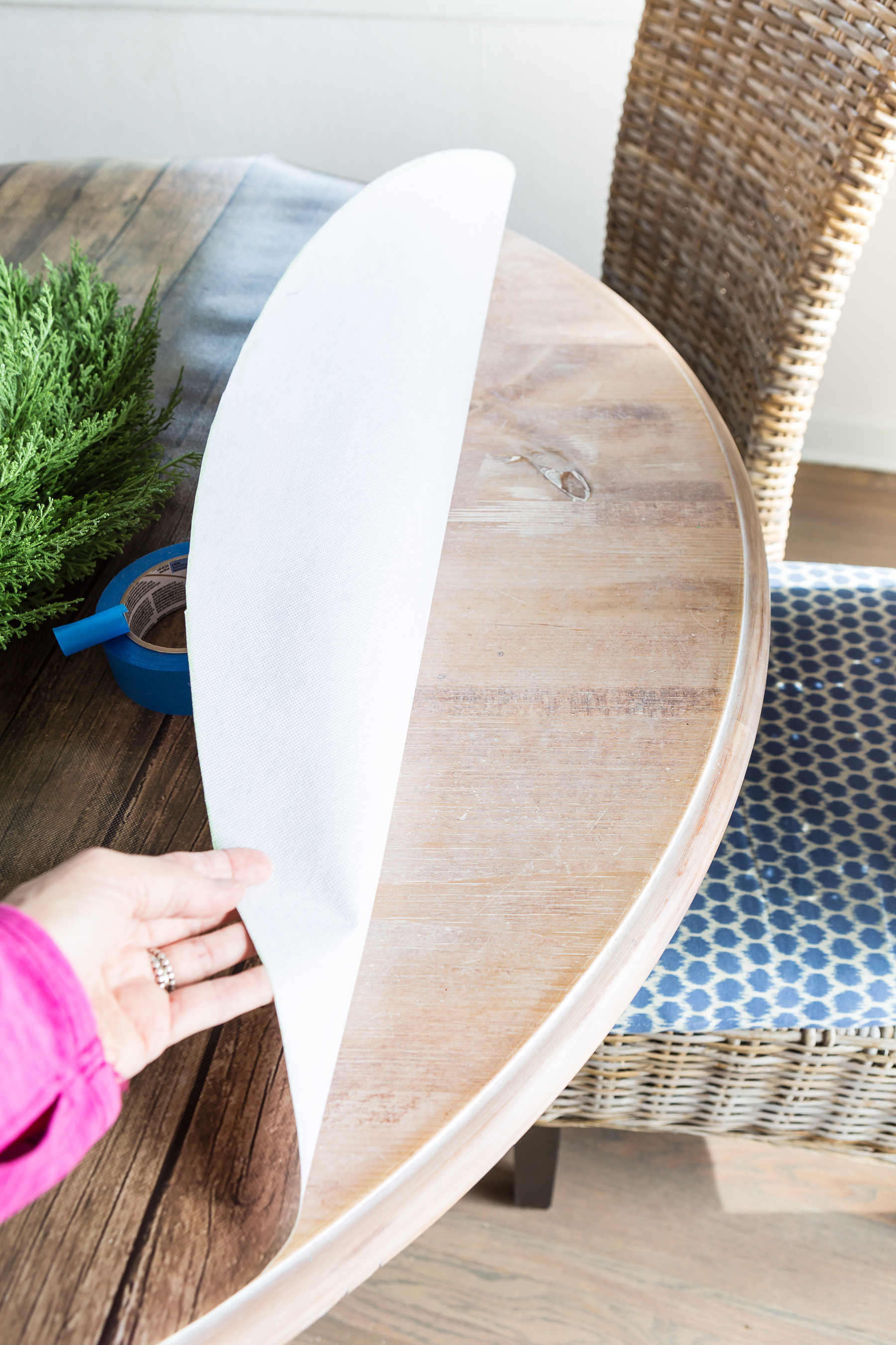 Dining Tablecloth Alternative That Looks Like Wood In My Own Style