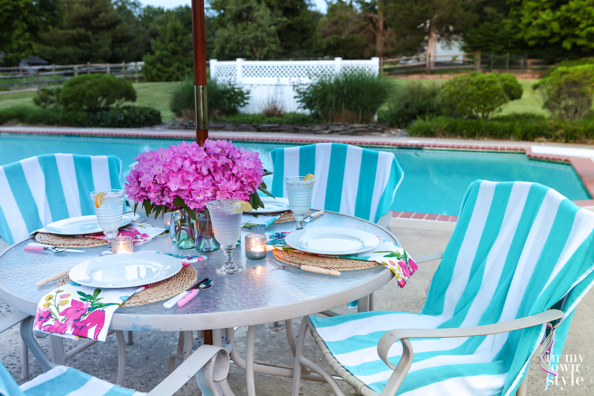 Patio Umbrella Table Centerpiece That Is Easy to Make In My Own Style