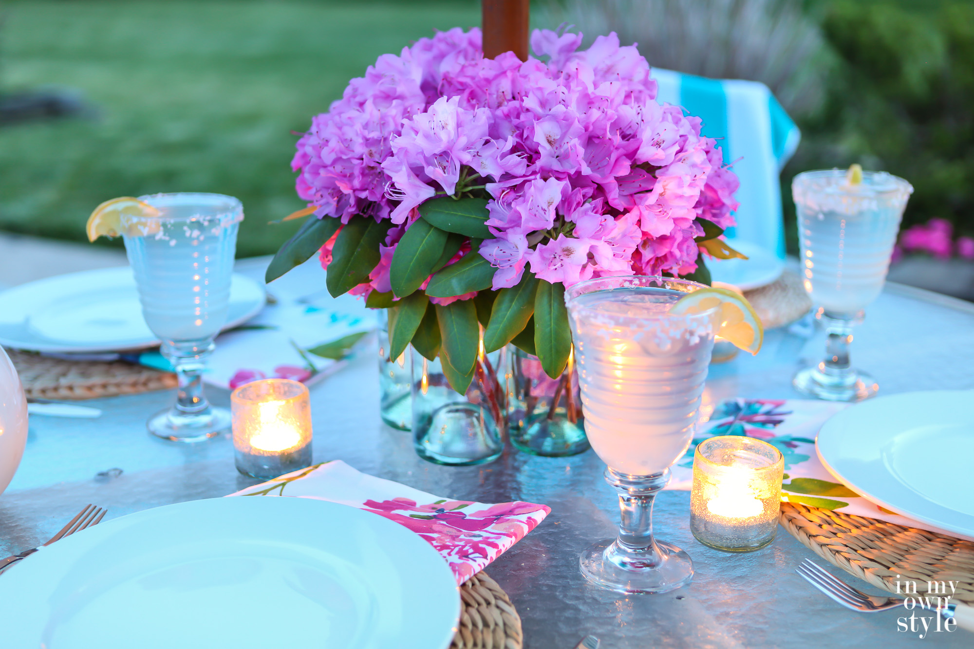 Patio Umbrella Table Centerpiece That Is Easy to Make In My Own Style