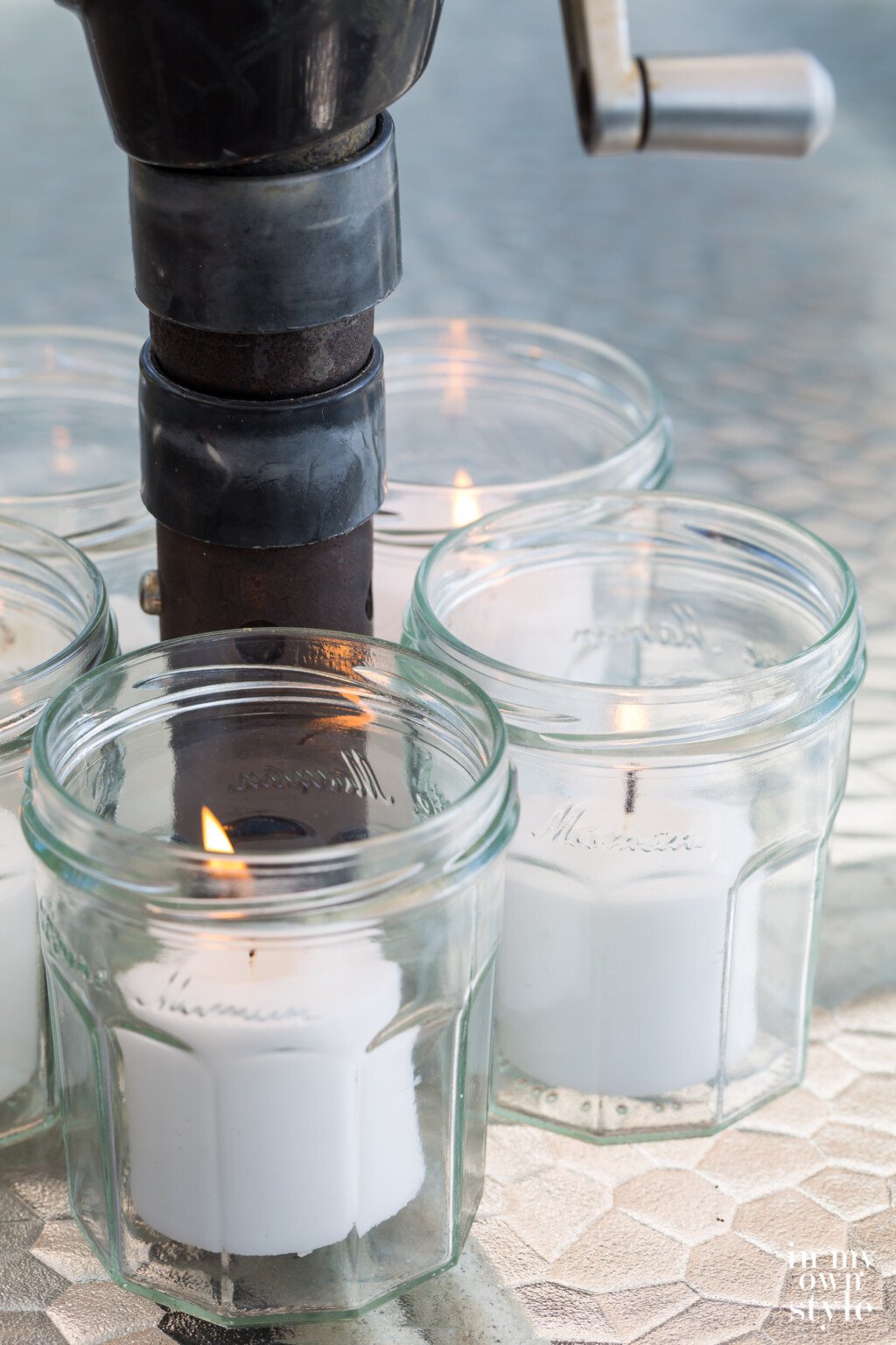 Patio Umbrella Table Centerpiece That Is Easy to Make In My Own Style