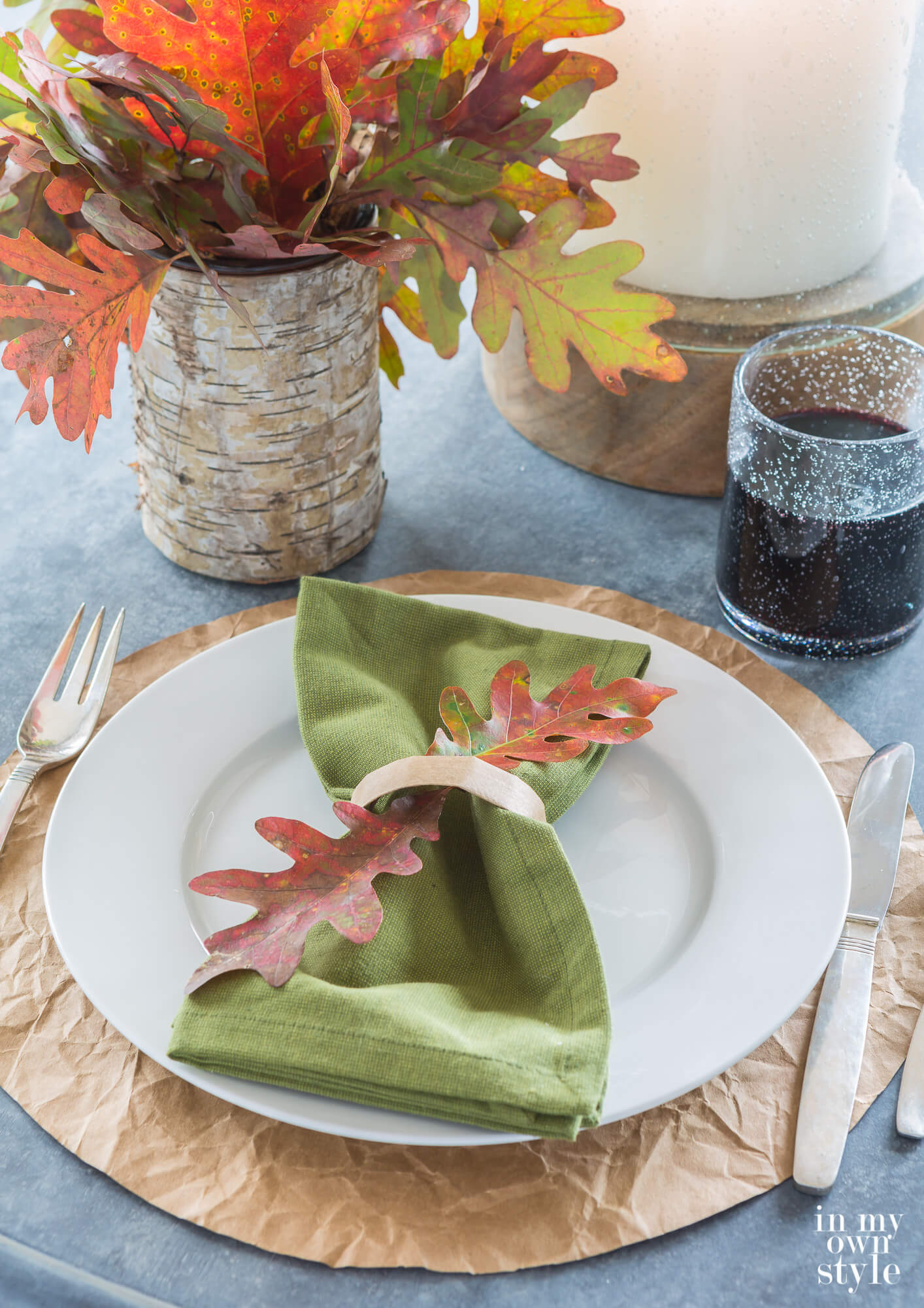 Free Thanksgiving DIY Placemats & Napkin Rings In My Own Style