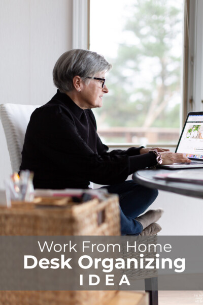 Work from home organizing idea from a blogger.