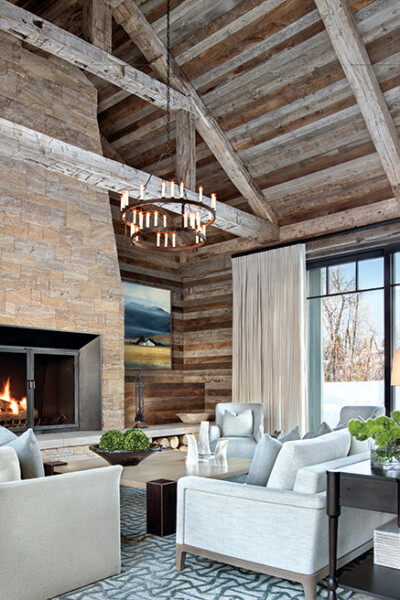 Dreamy living room with rustic appeal.