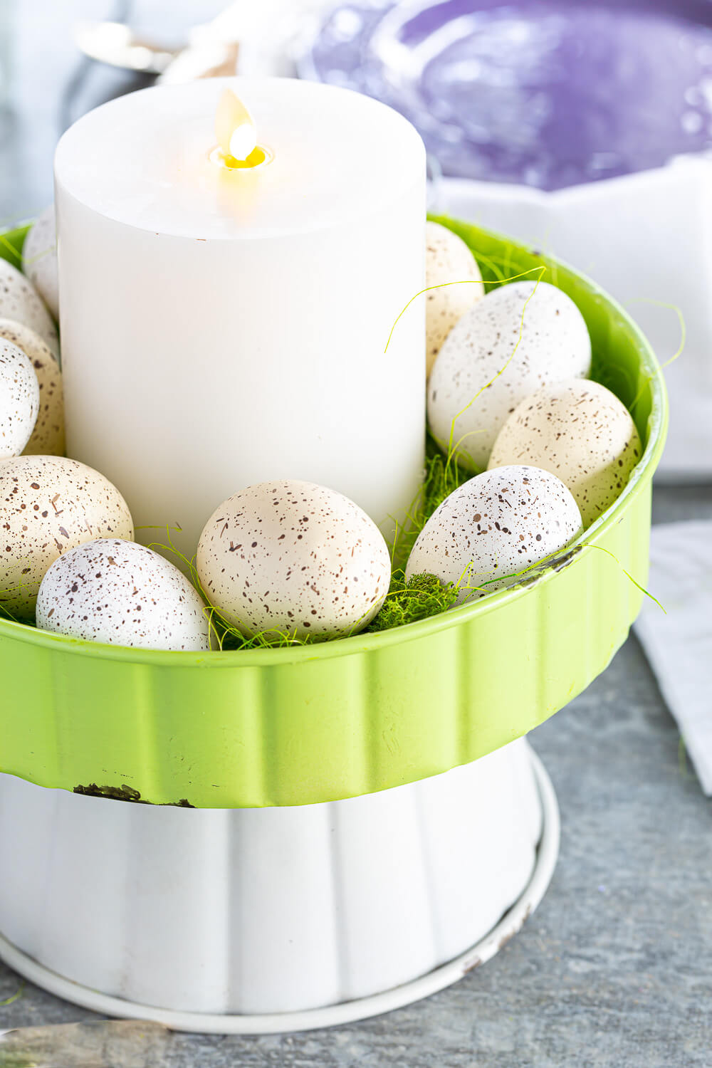 Easter Brunch Table Setting Using No Sew Round Placemats In My Own Style