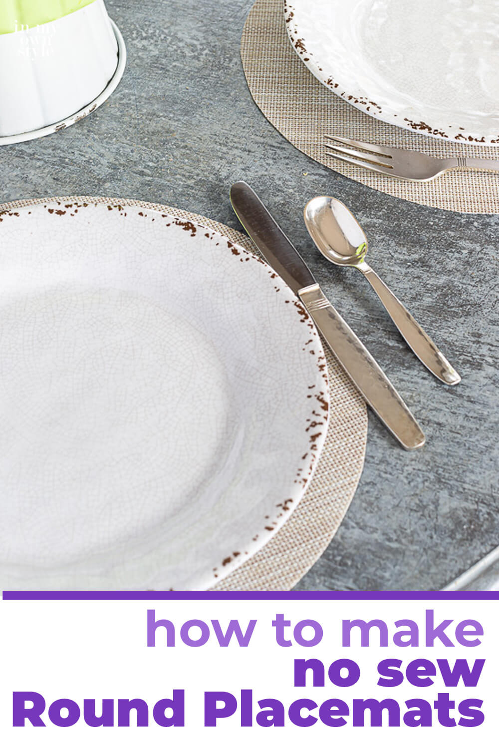 Easter Brunch Table Setting Using No Sew Round Placemats In My Own Style