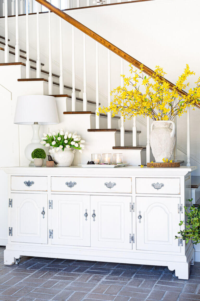 Entryway Decorating Ideas That Say, Hello Spring - In My Own Style