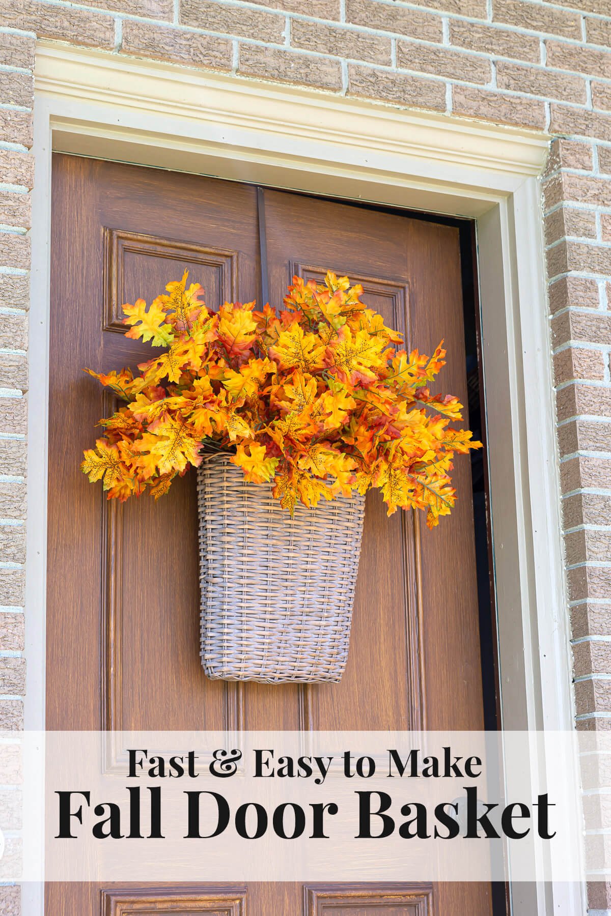 Fall Door Decor Hanging Wicker Door Basket DIY In My Own Style