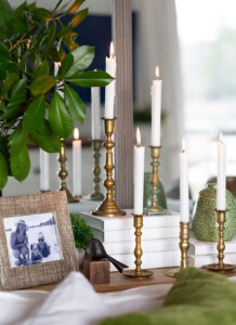 Living room candles and how to decorate with them.