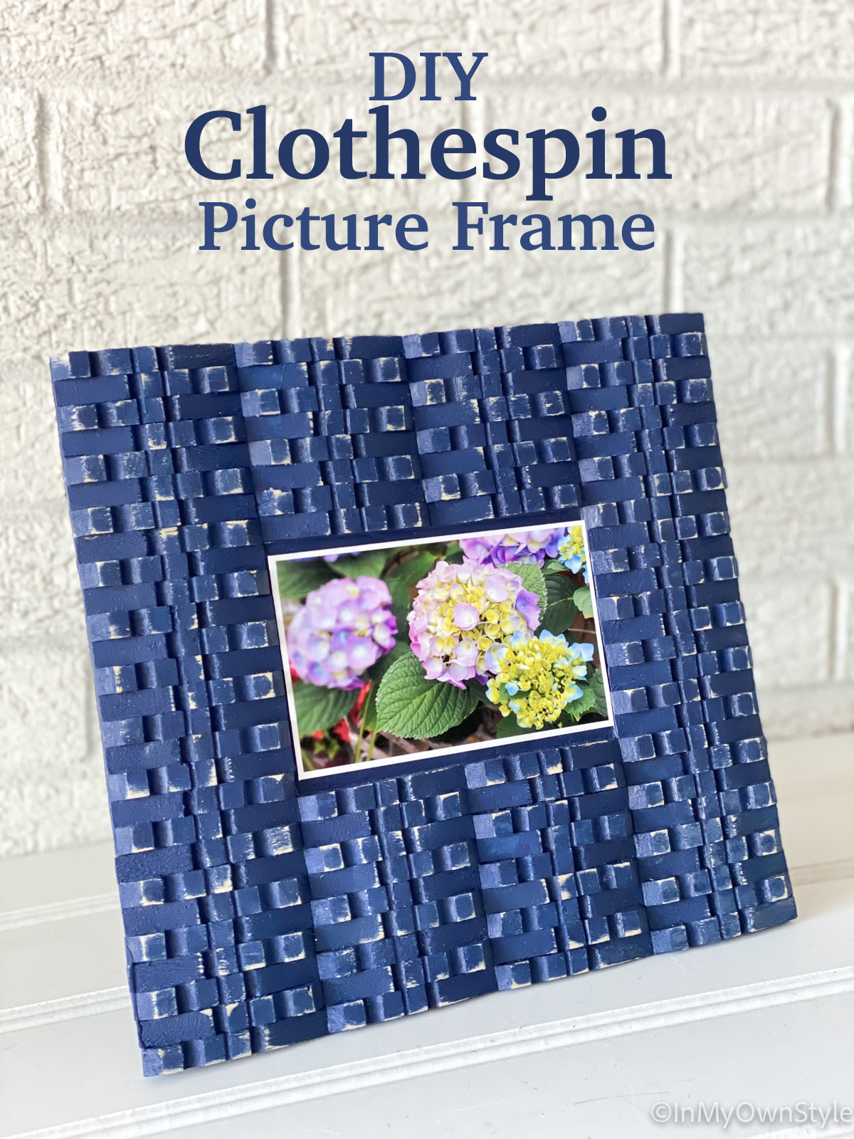 DIY Clothespin Picture Frame In My Own Style