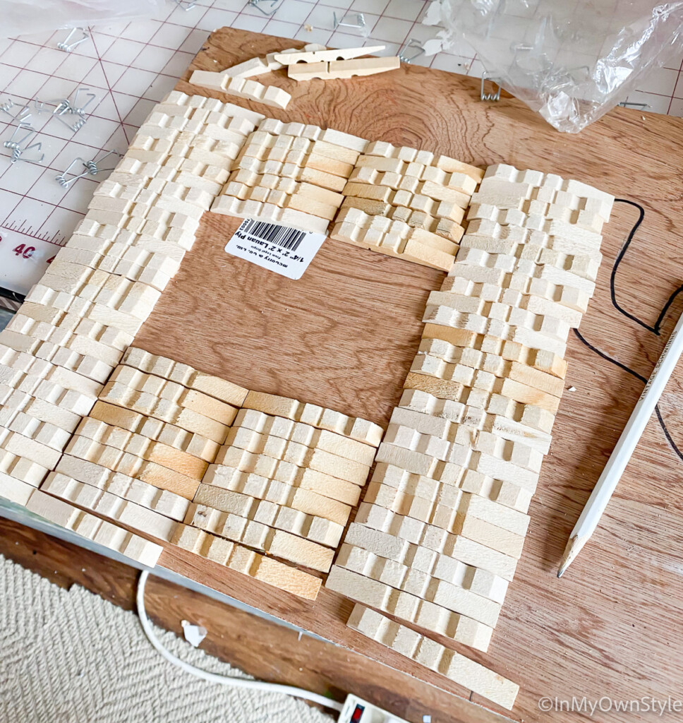 DIY Clothespin Picture Frame In My Own Style