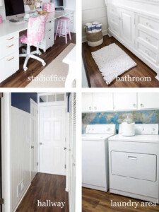 Nucore flooring shown in 4 rooms
