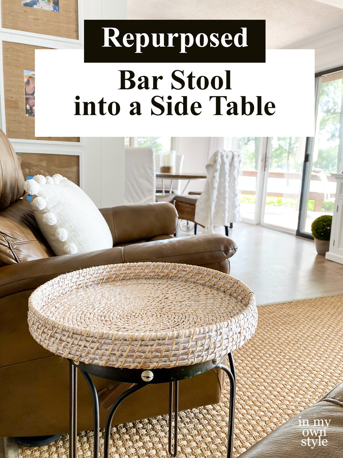 Repurpose a Bar Stool Into a Unique Table In My Own Style