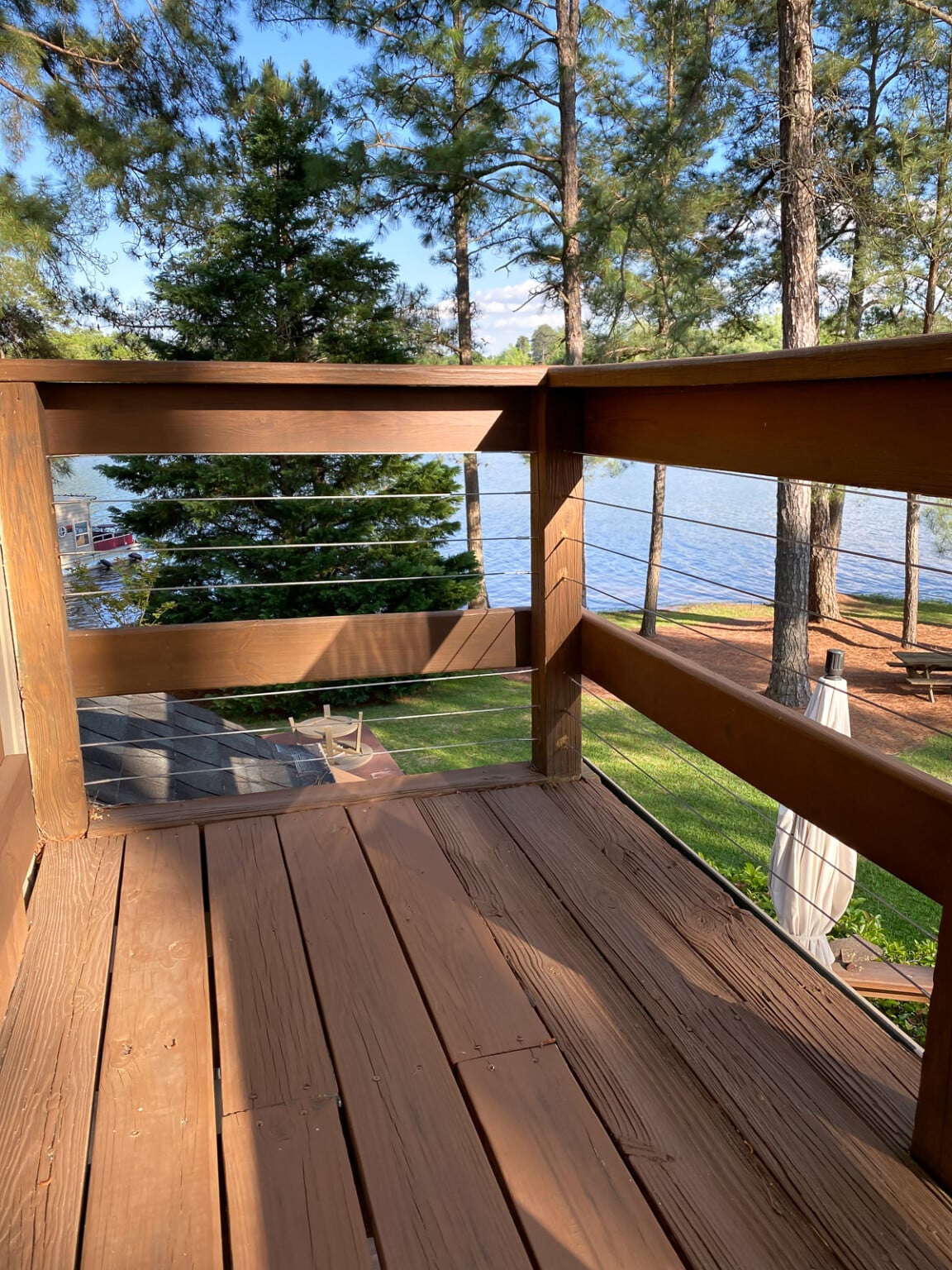Upper Railing DIY Cable Railing On Front Porch and Deck - In My Own Style