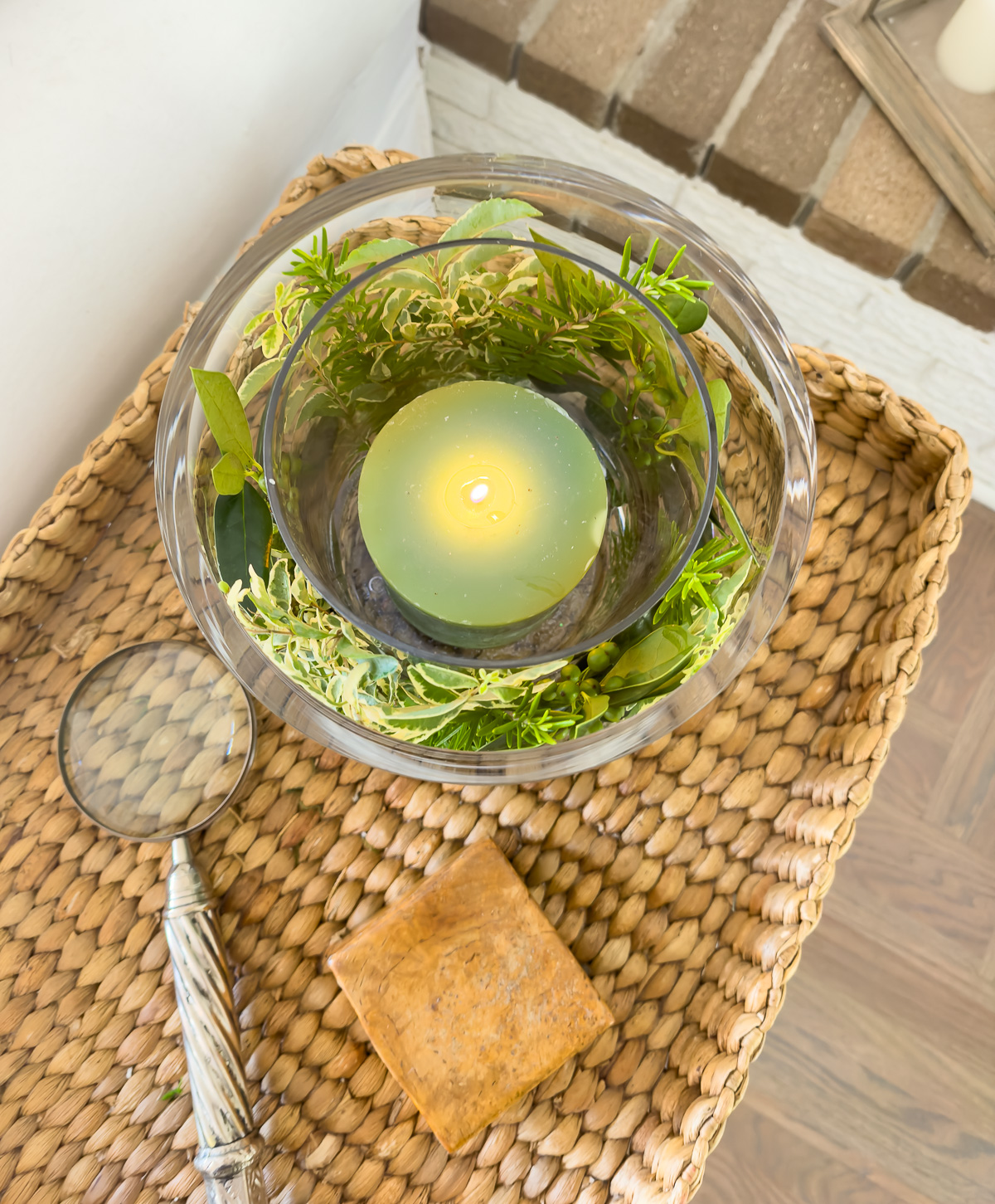 How to Make a Glass Candle Vase with Greenery in Minutes In My Own Style