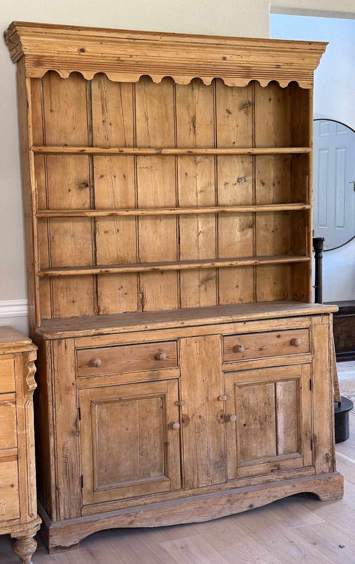 Decorating With a Country Antique Pine Hutch In My Own Style