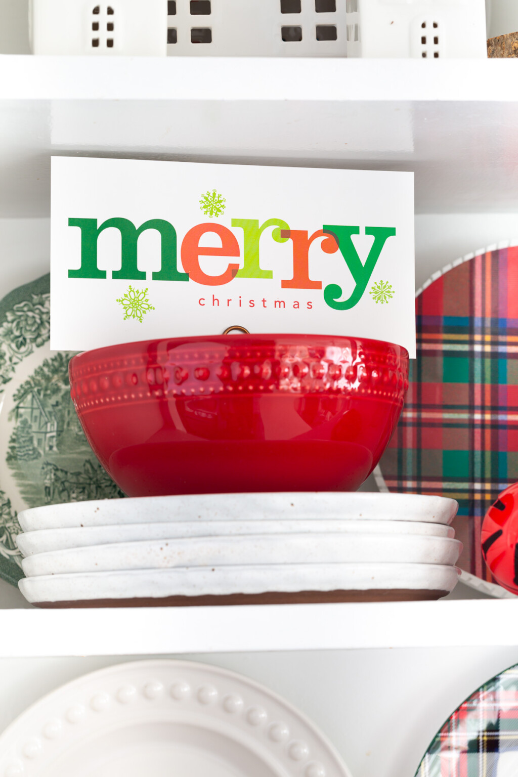 Festive Christmas Kitchen Shelf Decor Ideas - In My Own Style