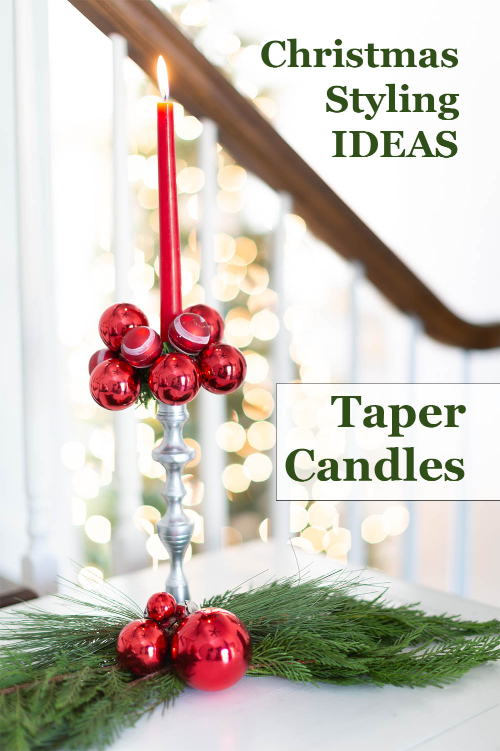 Easy to Make Christmas Taper Candle Rings In My Own Style