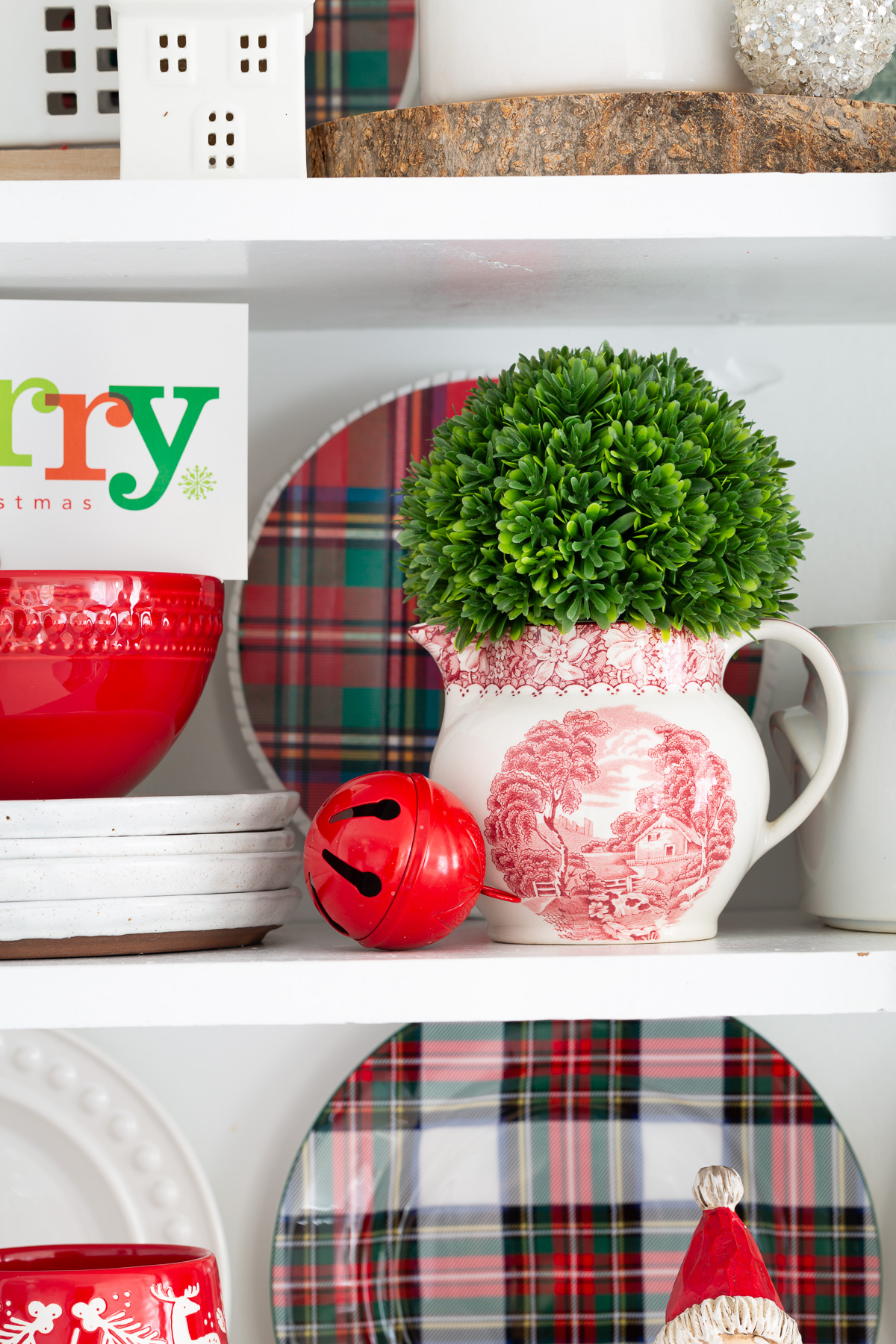 Festive Christmas Kitchen Shelf Decor Ideas - In My Own Style