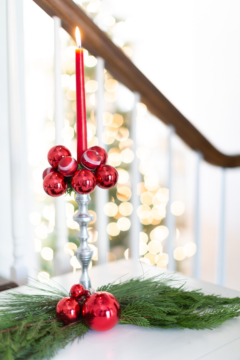 Easy to Make Christmas Taper Candle Rings In My Own Style