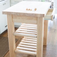 24 x 36 Wood kitchen island from Wayfair before painting