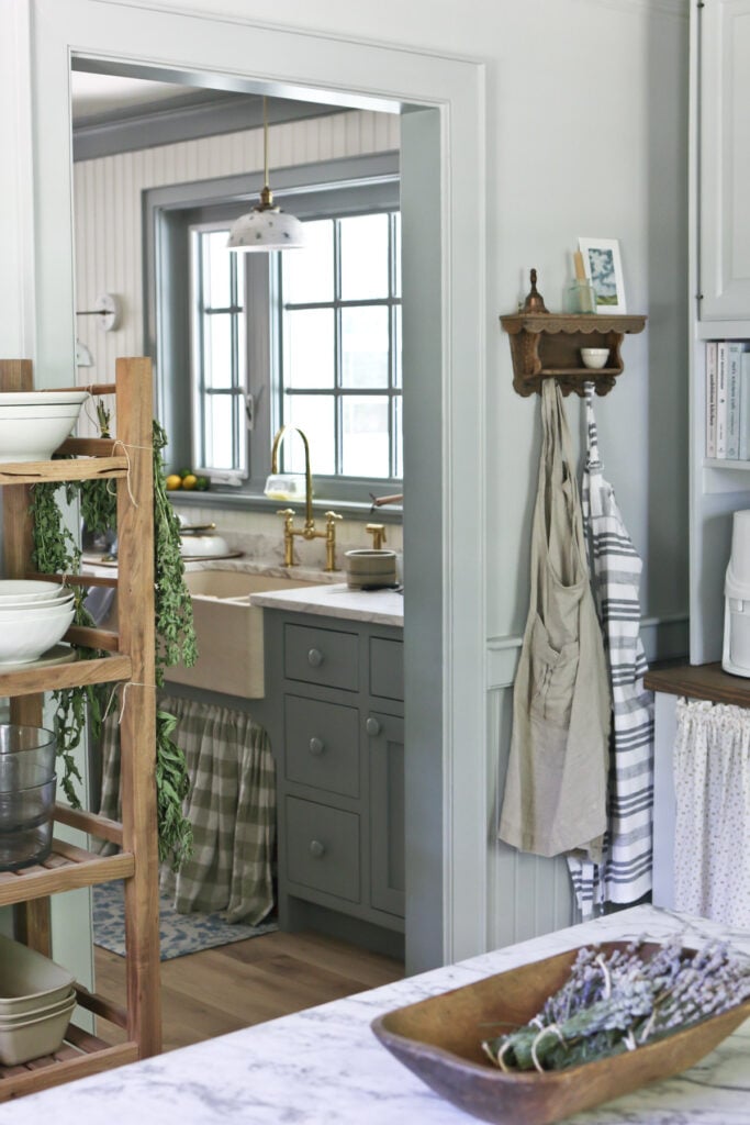 cottage kitchen and pantry