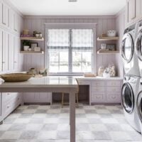 lilac color laundry room