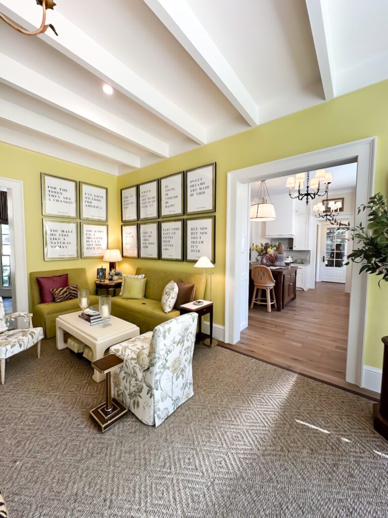 living room in Southern Living idea home