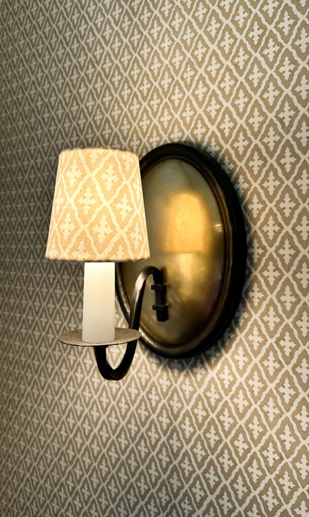 fabric covered lamp shade