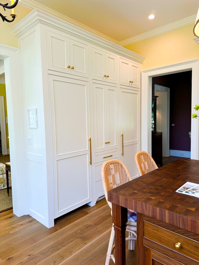 kitchen fridge and freezer wall at the Southern Living Idea House in VA