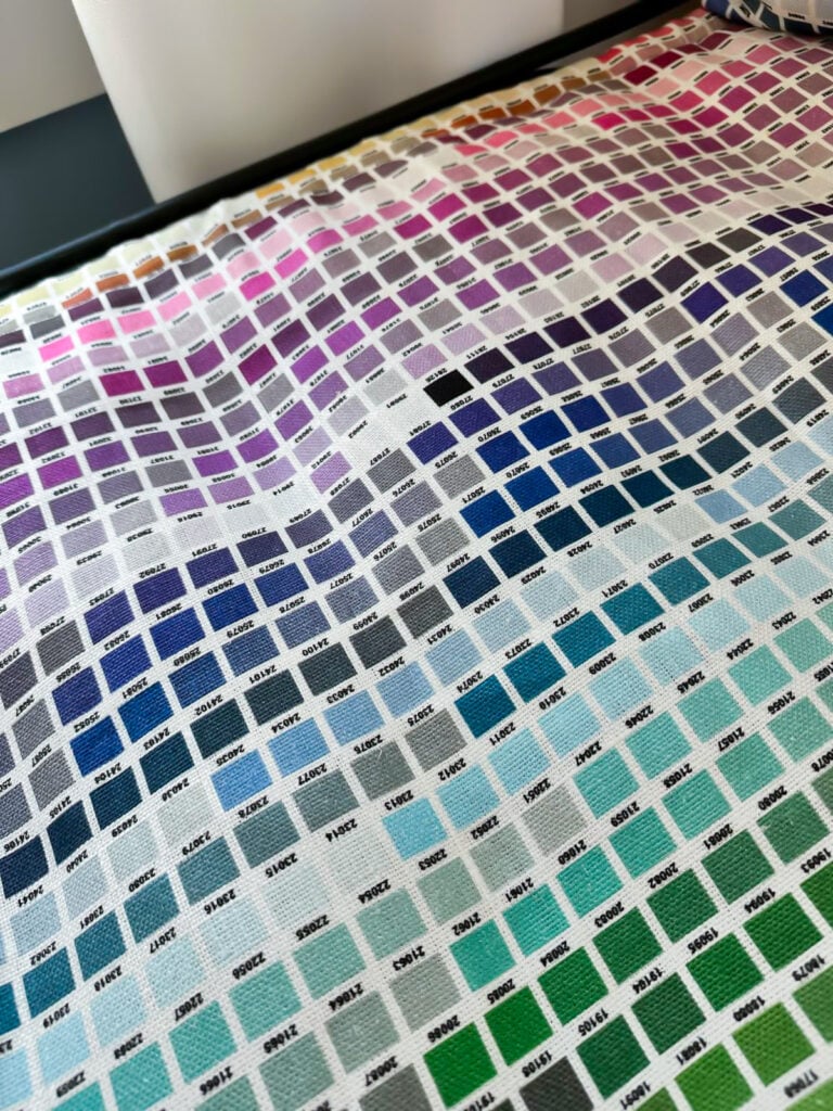 paint color swatch fabric