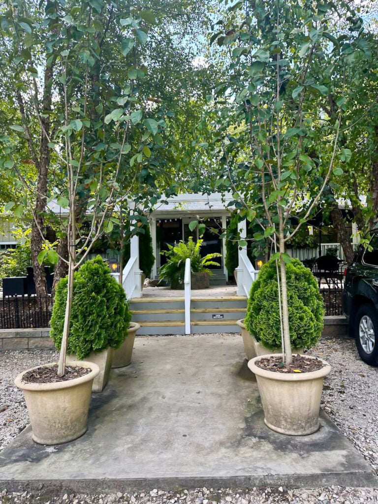 The Garden Cafe in York SC entranceway
