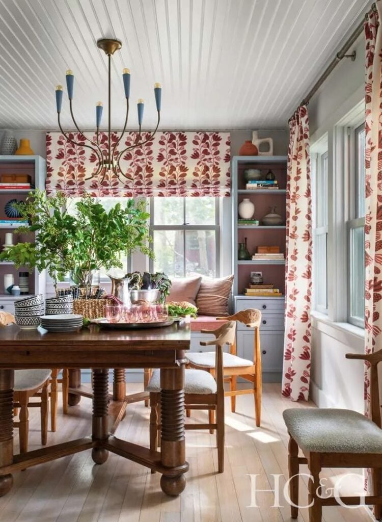 colorful dining room