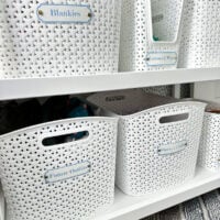 Baby Nursery Labels for Storage Baskets on a changing table