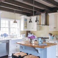 blue pastel kitchen