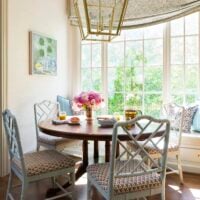 pretty dining area in kitchen designed by Ashley Hanley