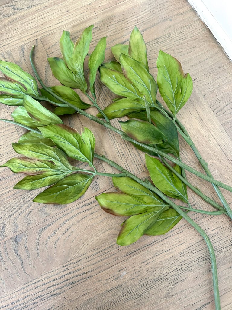faux flower branch stems with flower heads removed