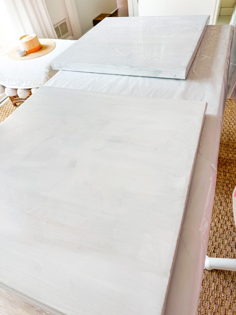 painted over canvases