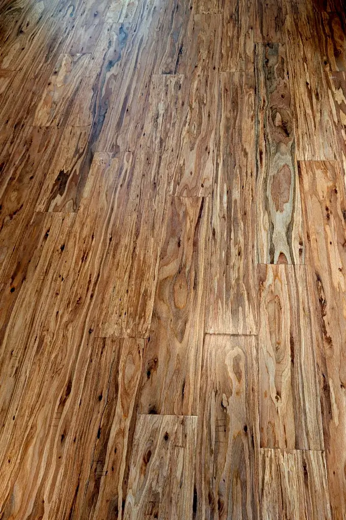 Closeup of eucalyptus wood flooring